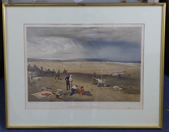 Walker after Simpson Scenes from the Crimea war, Largest 13 x 18in. four unframed.